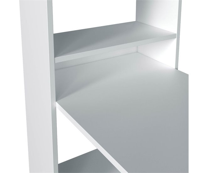 Mesa de escritorio con estantería Duplo 120x53 Blanco