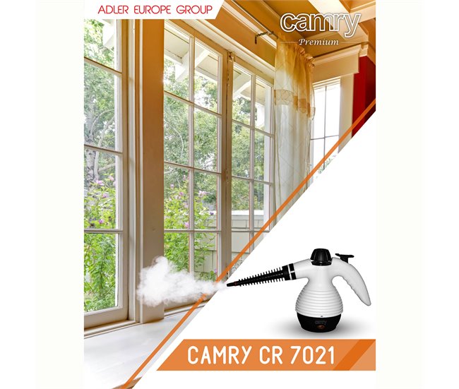 Limpiador de vapor Camry CR7021 Blanco/ Negro