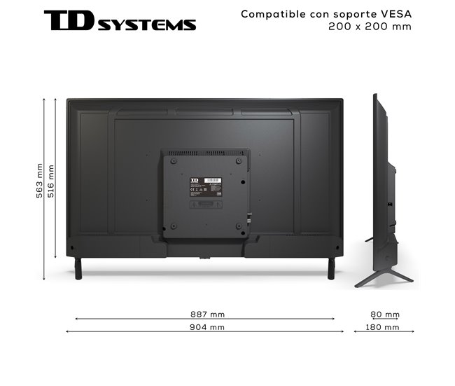 Televisor 40 pulgadas - TD Systems PRIME40C19F Negro