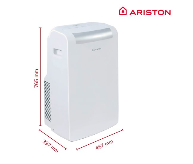 Aire acondicionado portatil, Ariston, Mobis Plus 10000, Clase Energetica +A Blanco Lacado