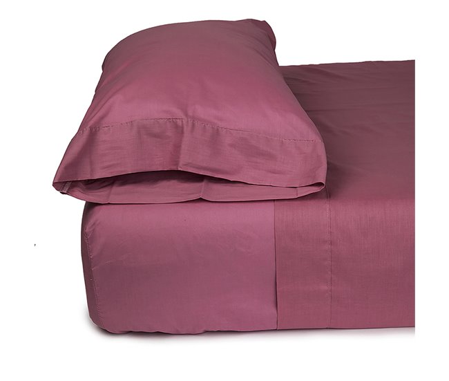 Set de 2 fundas de almohada de poliéster-algodón Rojo