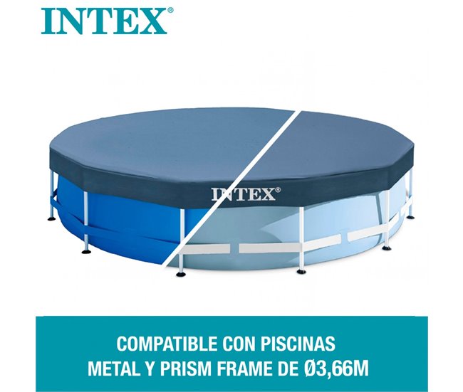 Cobertor para piscinas desmontables INTEX metal y prism frame Azul