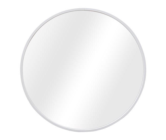 Espejo de pared para el baño Modugno redondo [en.casa] 60x2 Blanco Mate/ Sahara