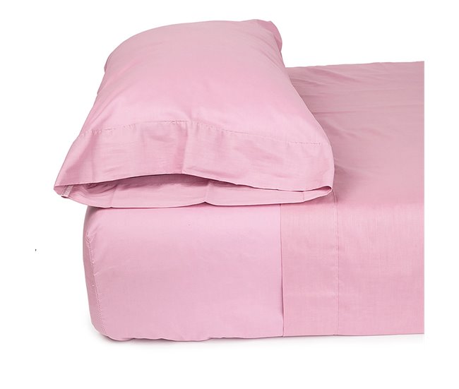 Set de 2 fundas de almohada de poliéster-algodón Rosa