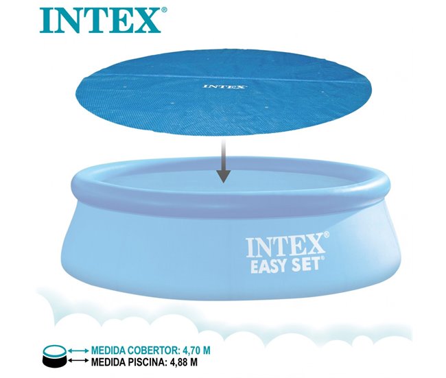 Cobertor solar INTEX piscinas Easy Set/Metal Frame Azul
