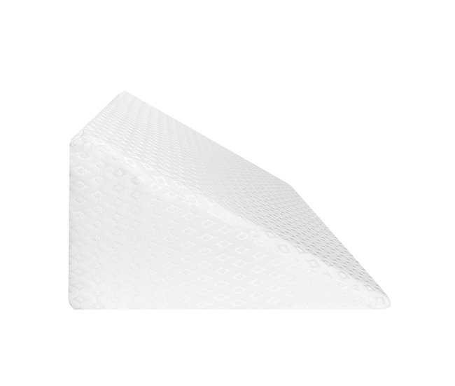 Acomoda Textil – Almohada de Lectura en Forma de Cuña. Blanco