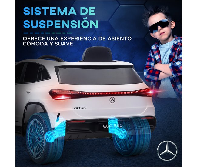 Homcom Coche Eléctrico Para Niños Mercedes-benz Eqa 12v 111