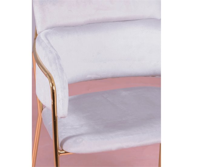 Pack de 2 sillas de diseño tapizadas en terciopelo - Cruiser Gris