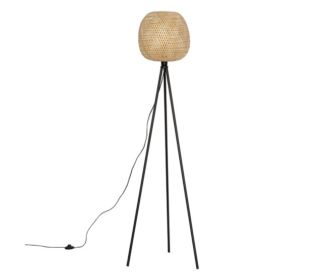 Lámpara de pie Hikari de Bambú Amarillo
