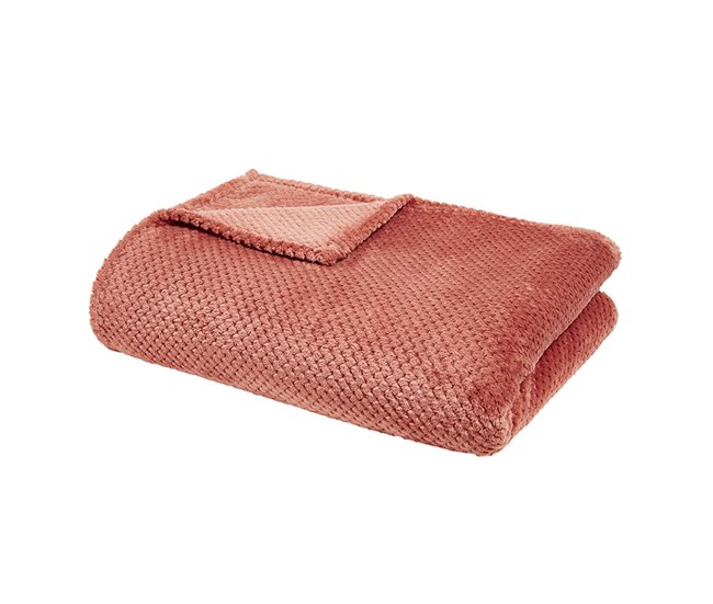 Plaid manta para el sofá de tacto seda alta calidad Terracota