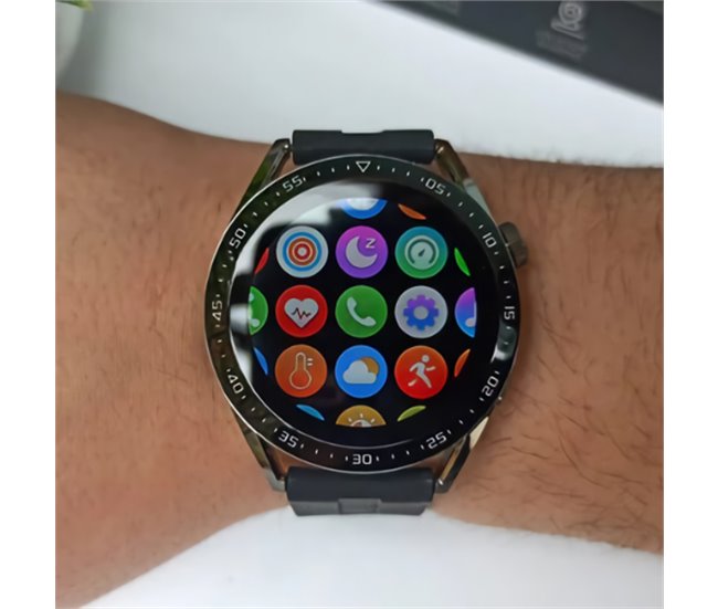 KHW28 Smartwatch con NFC Bluetooth 5.1 Gran pantalla IPS Redonda Naranja