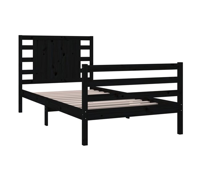 Estructura de cama 100x200 Negro