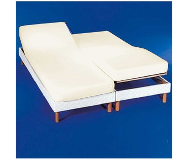 Sábana bajera ajustable camas dobles articuladas 160 x 190/200 beige Beige