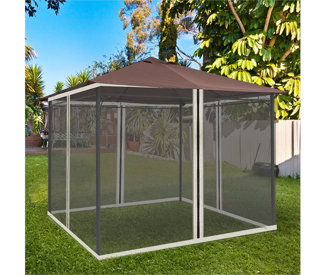 Panel Lateral Mosquitera Outsunny 84C-142 302x207 Negro