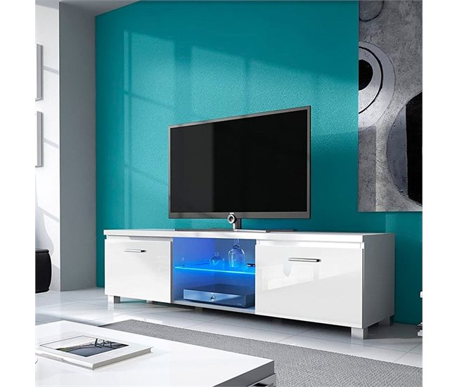 Mueble de TV LED 150 Blanco