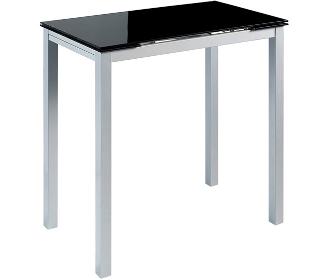 Mesa de Cocina Alta Extensible - Modelo CALCUTA 100x60 Negro