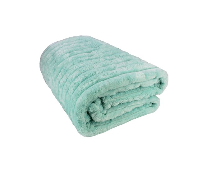 Acomoda Textil - Manta para Sofá, Cama y Viaje. Azul Claro