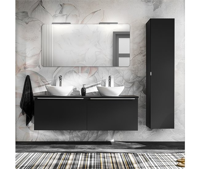 Mueble lavabo individual Eros Negro