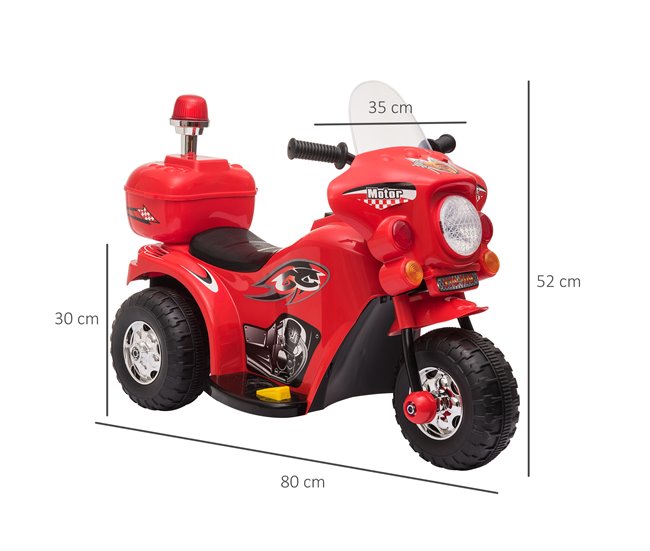 Motocicleta Eléctrica HOMCOM 370-109V90RD Rojo