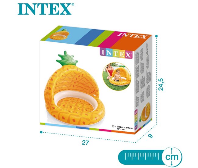 Piscina infantil hinchable con toldo piña INTEX Naranja