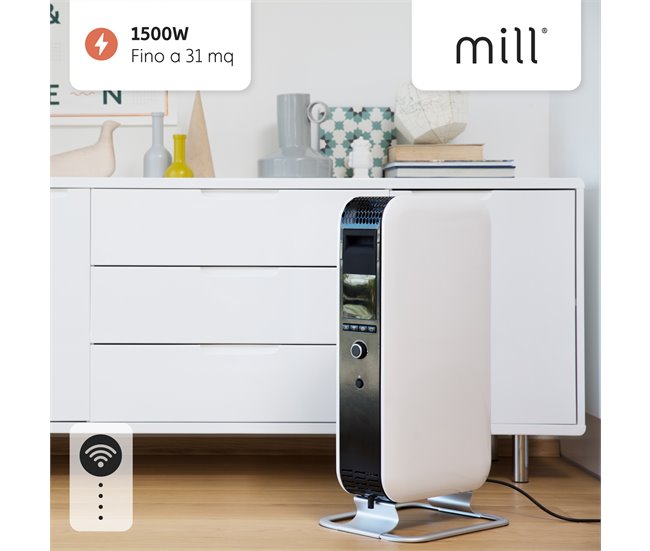 Refrigerador de aceite eléctrico WiFi 1500W Proheat Ltd. MILL OIL1500W Blanco