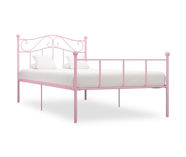 Estructura de cama 90x200 Rosa