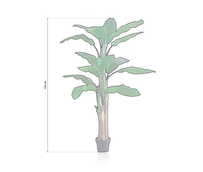 Planta artificial Banana Verde Oscuro