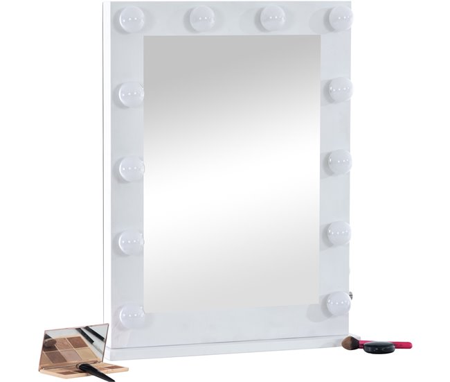 Espejo de maquillaje Visalia Blanco