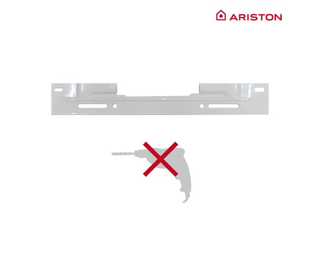 Ariston Instafix, Soporte Universal para termos electricos, Color Blanco Blanco Lacado