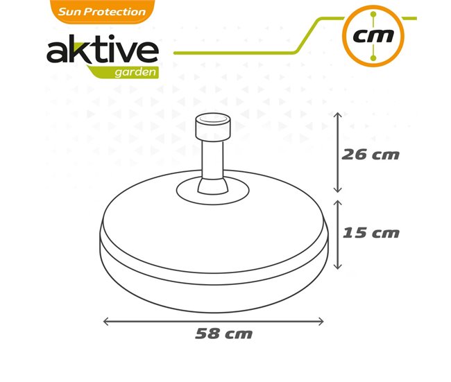 Base para sombrilla circular antracita 41-51 mm Aktive Gris