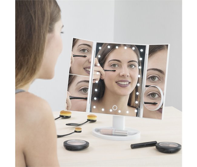 Espejo de Aumento con LED IG811259 Blanco