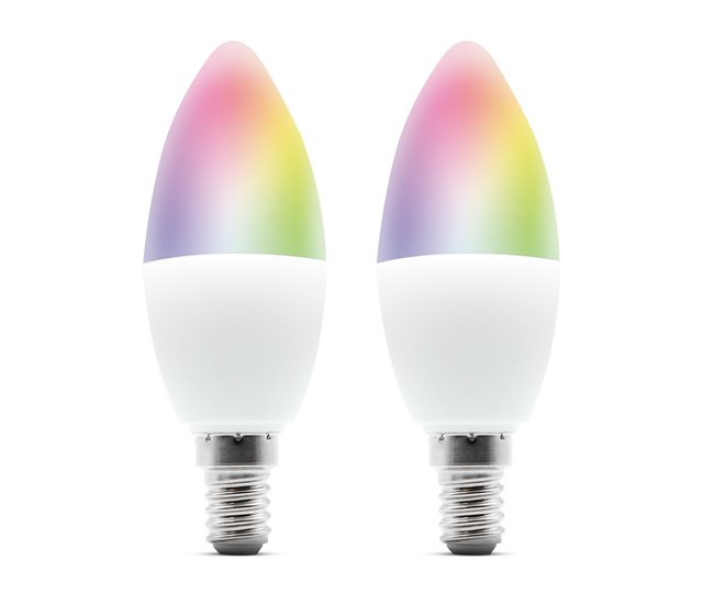 Bombilla inteligente Wi-Fi E14 LED RGB 5W (pack2) Metronic Multicolor