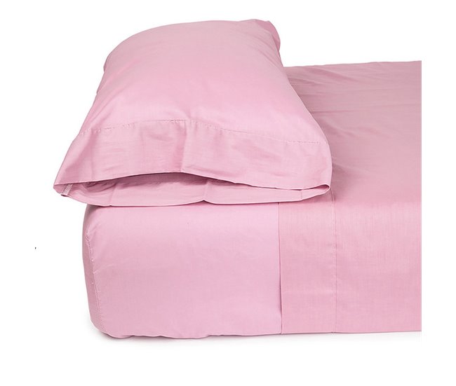 Set 2 fundas de almohada de algodón Rosa