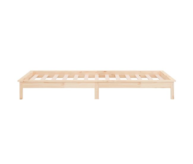 Estructura de cama de madera con LED 90x200 Natural