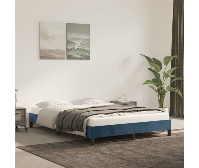 Estructura de cama 140x190 Azul