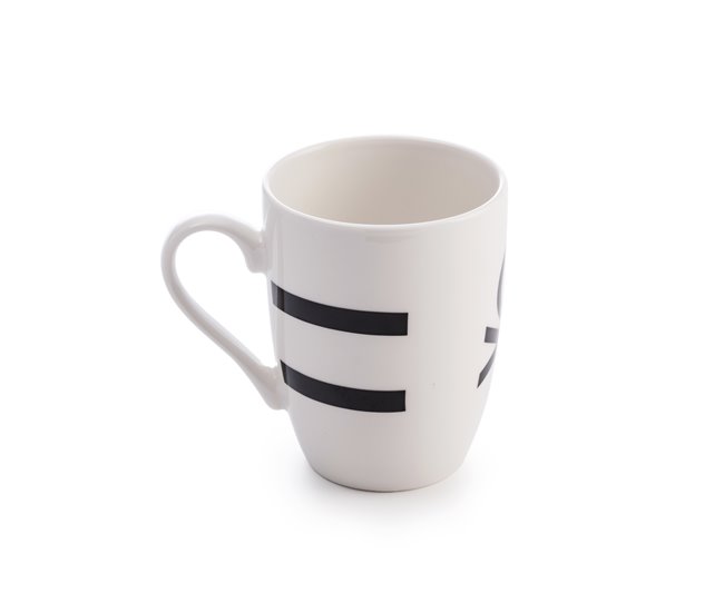 Set mug BLACK&WHITE 4 piezas marca BENETTON Blanco