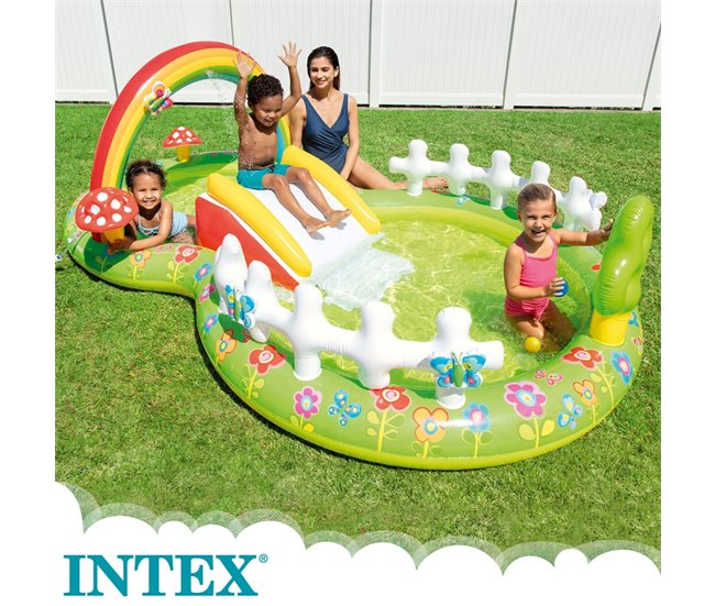 Centro de juegos acuático con tobogán jardín INTEX Multicolor