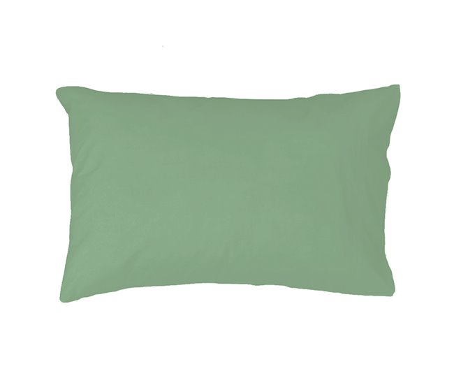 Set de 2 fundas de almohada de poliéster-algodón Verde Oscuro