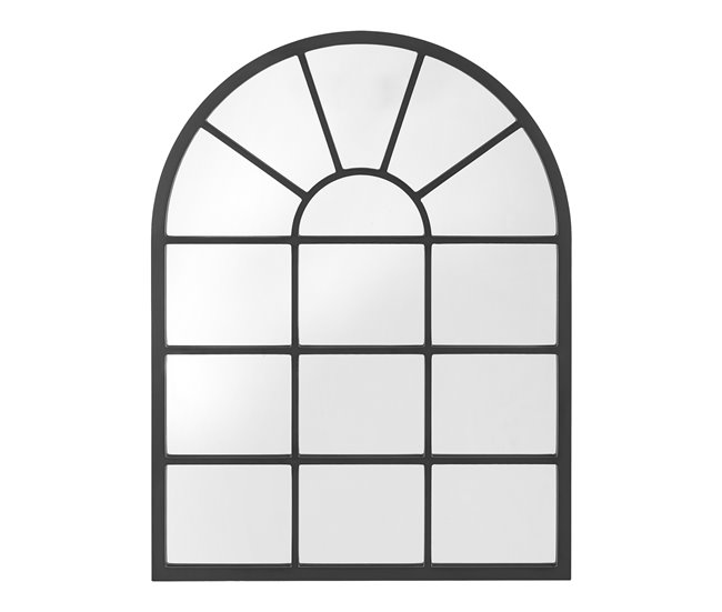 Espejo de pared Villalago cuadriculado [en.casa] Negro