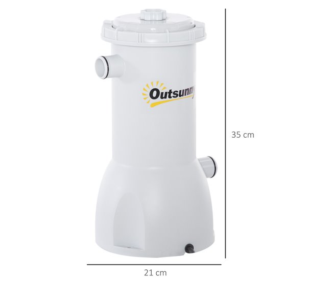 Depuradora de filtro Outsunny 848-037V90 Gris
