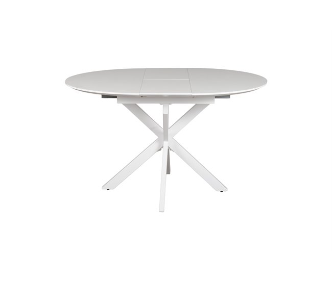Mesa de cocina extensible ELIPSE. 100/130x100 cm. Blanco