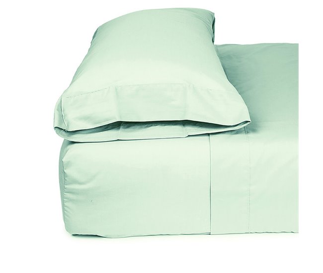 Set 2 fundas de almohada de algodón Azul/ Verde