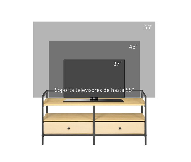Mueble de TV HOMCOM 839-695V00AK 120 Negro