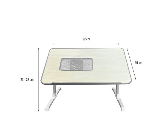 Acomoda Textil – Mesa Laptop Plegable y Ajustable. Madera