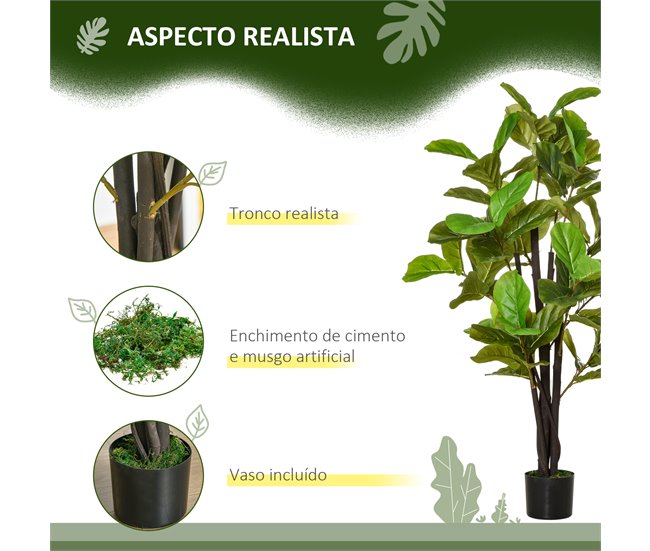 Planta Artificial HOMCOM 830-437 Verde