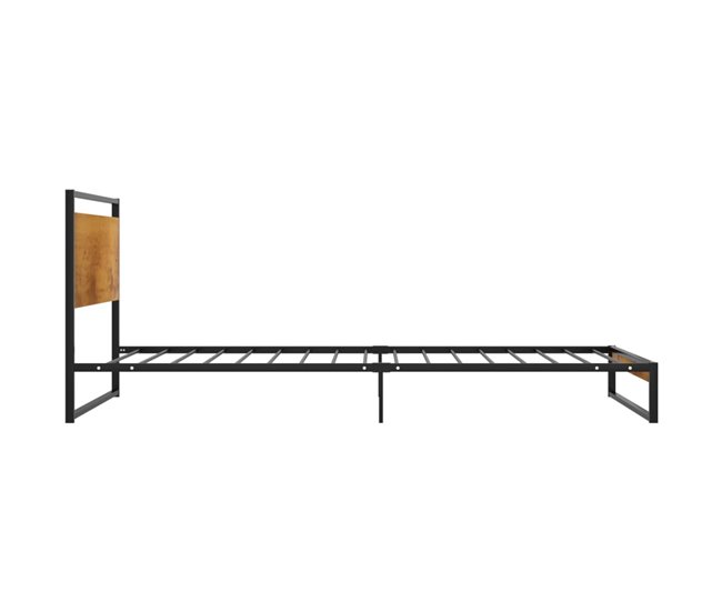 Estructura de cama de metal 90x200 Negro