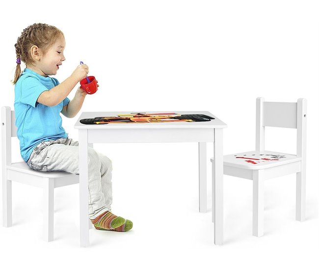 Mesa y 2 sillas para niños: Coche de F1 Multicolor