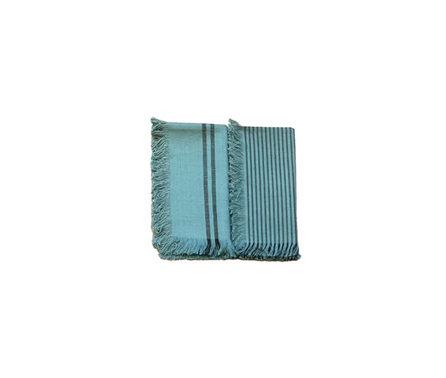 Pack 4 servilletas de algodón modelo Kila Azul