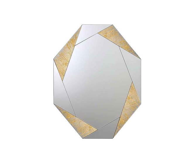 Espejo Cristal Serie Laverna Dorado