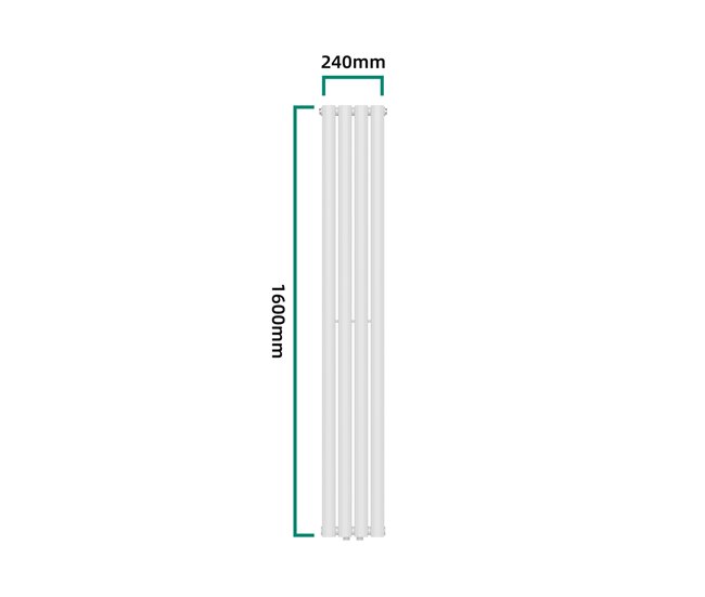 Radiador de panel Nore de Diseño doble capa tubular acero Blanco
